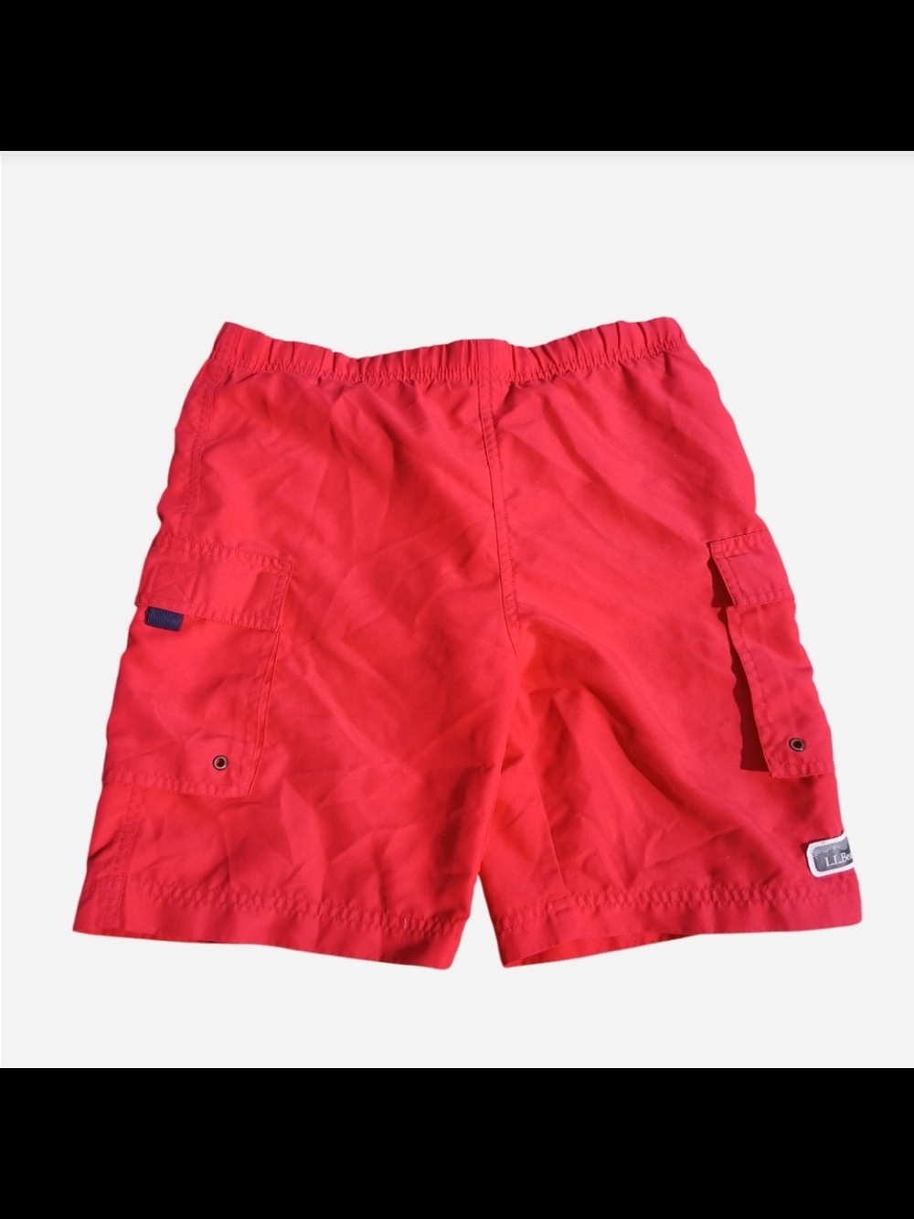 LL Bean Boys Youth (8) Swim Shorts Trunks  Pockets Mesh Lining String Tie